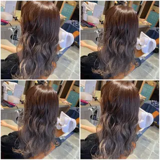 カラー 🩵盛れる顔周り/ 艶カラーemi🩵のヘアスタイル