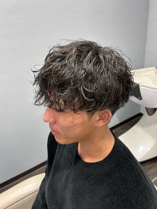 ミディアム メンズパーマ募集中/ 栄/大場和哉のヘアスタイル