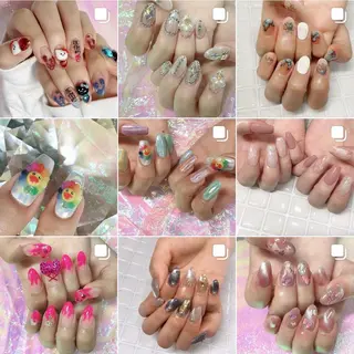 ネイル 渋谷／チップ長さ出し 👑アプレgel-xのネイルデザイン