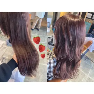 カラー 🩵盛れる顔周り/ 艶カラーemi🩵のヘアスタイル