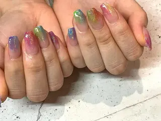 ネイル 韓国/ワンホン/長さ 出しつけ放題🎀のネイルデザイン