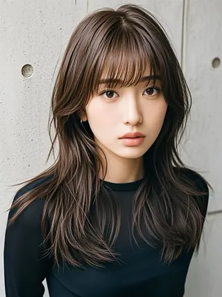 ロング ウルフカット 811 大阪梅田 ウルフのヘアスタイル