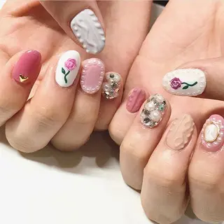 ネイル 渋谷／チップ長さ出し 👑アプレgel-xのネイルデザイン