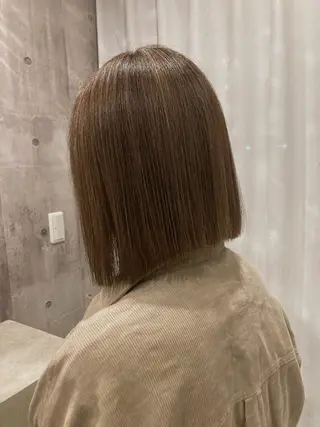 ミディアム カラー ハマノ ミユのヘアスタイル