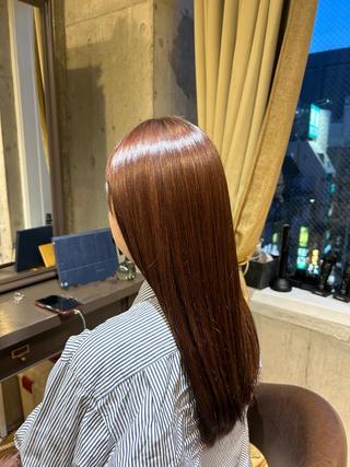ロング カラー ほんだ りおんのヘアスタイル