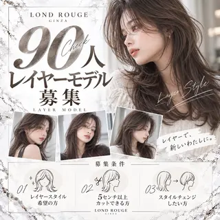 ロング 韓国センターパート /レイヤー/藍のヘアスタイル