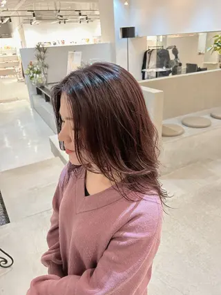 セミロング カラー 田中 貴也のヘアスタイル