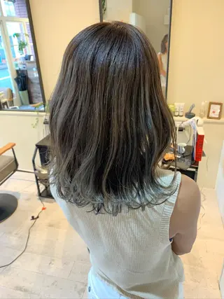 セミロング カラー 坂本 達彦のヘアスタイル