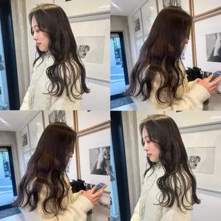 ロング カラー カジュアルを女っぽく 𝗮𝘆𝗮𝗰𝗼のヘアスタイル