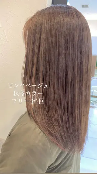 セミロング カラー 似合わせカラー/艶 髪質改善/ヨシザキのヘアスタイル
