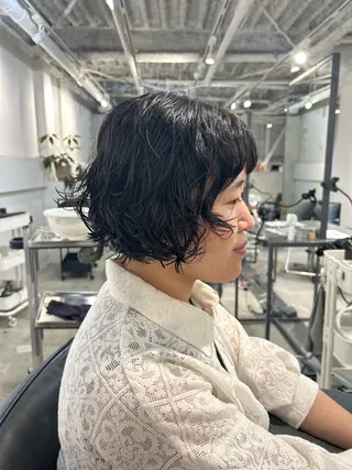ショート パーマ メンズ清潔感のプロ 💈メンズパーマ藤田のヘアスタイル