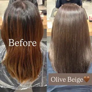 ミディアム カラー 艶カラー✨️髪質改善 🪽縮毛矯正mamiのヘアスタイル
