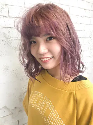 ミディアム カラー welring hair salonのヘアスタイル