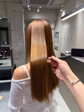 ロング 🫧透明感カラー/ 髪質改善/縮毛/🫧のヘアスタイル