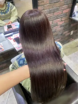 カラー 透明感カラー ここののヘアスタイル