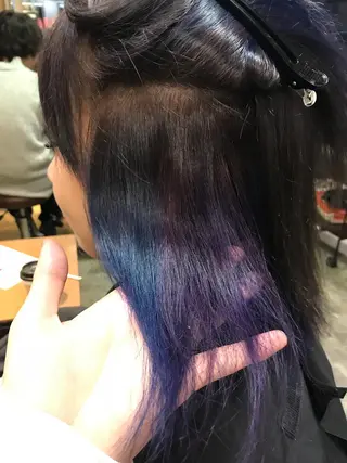 ミディアム カラー パーマ ヘアアレンジ メンズ キッズ ネイル マツエク・マツパ サロンドミルク 渋谷高比良のヘアスタイル