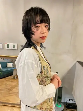ミディアム カラー パーマ ヘアアレンジ メンズ キッズ ネイル マツエク・マツパ アイブロウ tatsumi/ボブ ウルフ/レイヤーのヘアスタイル