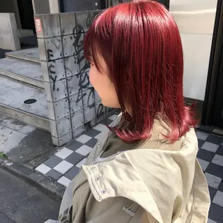 ミディアム カラー 💗💗韓国レイヤー yu-ki💗💗のヘアスタイル