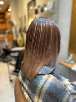 ミディアム カラー 青石 ちゃおのヘアスタイル