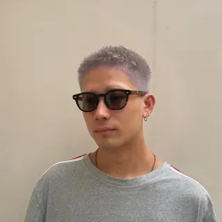 ショート カラー メンズ ⚜️ブリーチ× 透明感✨Hayatoのヘアスタイル