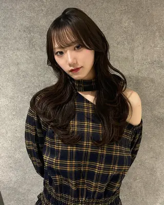 セミロング カラー RURI韓国ボブ 🇰🇷タッセルボブのヘアスタイル