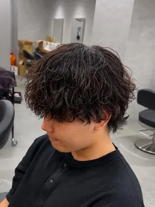 ショート パーマ ヘアアレンジ メンズ 🩵韓国スタイル特化 🩵yuuのヘアスタイル