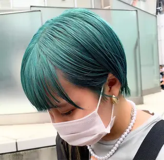ショート カラー 赤みゼロ/透明感 カラー🌿KANTAのヘアスタイル