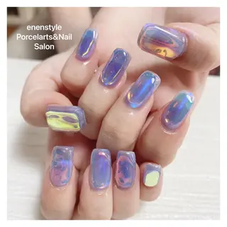 ミディアム ネイル 🐾enen style 🐾のネイルデザイン