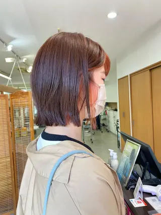 ショート カラー ブリーチカラー🫧 森　凪沙のヘアスタイル