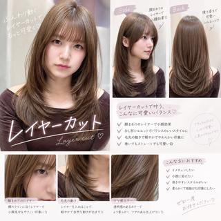 セミロング レイヤー/ ダブルカラーセナ🎀のヘアスタイル