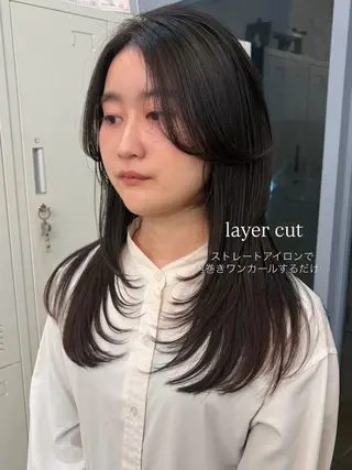 セミロング ナカノユウ/本厚木/ レイヤーカットのヘアスタイル