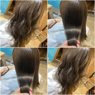 カラー 🩵盛れる顔周り/ 艶カラーemi🩵のヘアスタイル