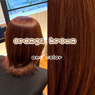 ミディアム カラー ‪‪アカリ/モデル /透明感カラー‪‪のヘアスタイル