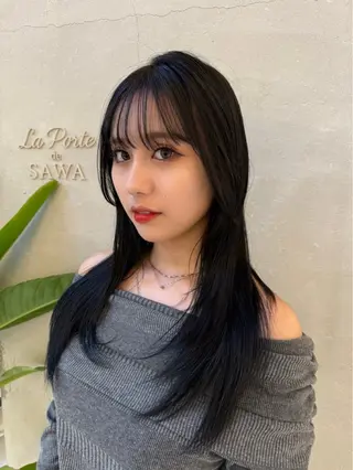 ロング 園田奈津 ボブ・レイヤーカットのヘアスタイル
