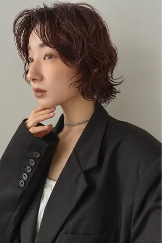 ショート カラー パーマ レイヤー/似合わせ TAKUYAのヘアスタイル