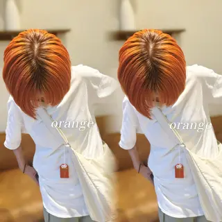 ショート カラー MEGU/layer cut/透明感カラーのヘアスタイル