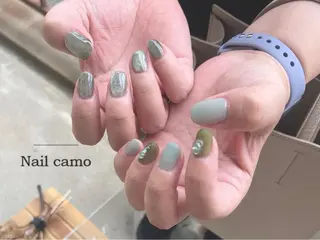 セミロング ネイル 🌟Nail camo🌟のネイルデザイン