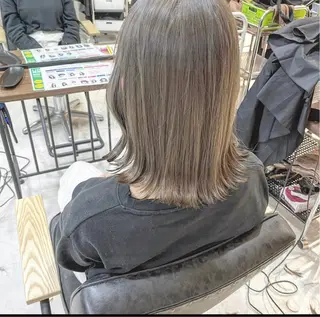 ミディアム カラー ヘアアレンジ 似合わせ＋韓国カット ニシヤマ　マイのヘアスタイル