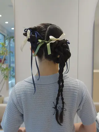 ヘアアレンジ yuna🪽‪ ヘアセット／カラーのヘアスタイル