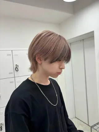 ショート カラー メンズ 抜け感レイヤー︴ ニュアンスカラーのヘアスタイル