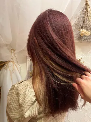 セミロング カラー 透明感カラー✨️山内 七鐘のヘアスタイル