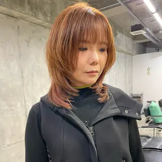 ミディアム カラー 住田悠紗/ カットモデル募集中のヘアスタイル