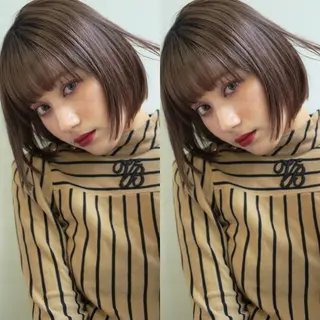ショート カラー 癖毛女子が大変身✨ 美髪メイク美容師のヘアスタイル