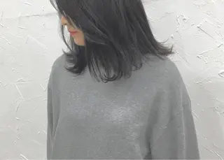 ミディアム ヘアアレンジ 脱!黒髪 ダブルカラー【上野】のヘアスタイル