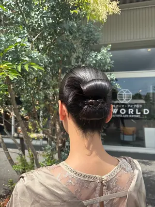 ミディアム ヘアアレンジ 高橋 乙葉のヘアスタイル