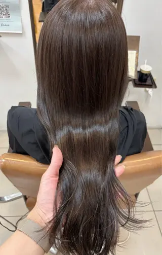 セミロング カラー 頭皮×髪質改善 透明感カラー💎中村のヘアスタイル
