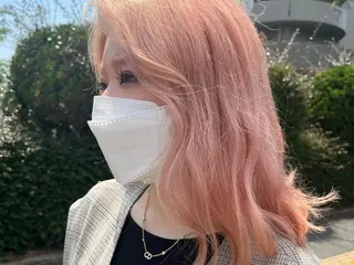 ミディアム カラー ヘアカラー&縮毛矯正 STAR☆RIVERのヘアスタイル