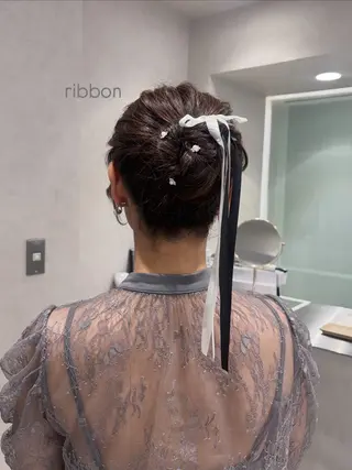 ヘアアレンジ monaヘアアレンジ 🎀/お呼ばれのヘアスタイル