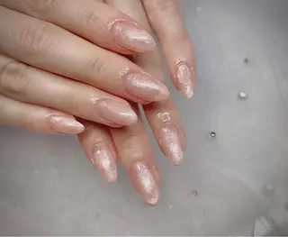 ネイル I-nailロング /ワンホン/キラキラのネイルデザイン