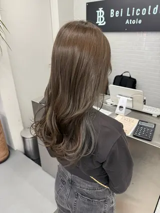 セミロング カラー 古田 昂也のヘアスタイル